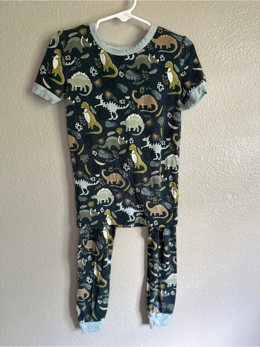 Emerson & Friends size 4/5 youth bamboo short sleeve-pants pjs w/dinosaur print